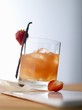 'Strawberry Night' (cocktail) with apple liqueur and strawberry juice