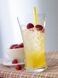 'Absinth Minded' (cocktail with raspberries and peach liqueur)