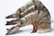Three raw prawns