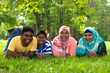 Photo: Outdoor Portrait of a indian family Outdoor Portrait of a indian family