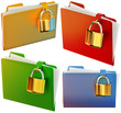 Foto: set of folders with locks set of folders with locks