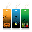Vector: Halloween tags with pumpkins Halloween tags with pumpkins