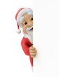 Santa Claus looks out of paper, work -path included
