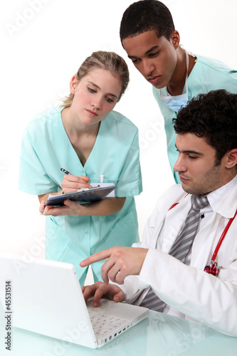 Photo: Interns in a hospital Interns in a hospital
