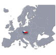 Europa-Karte Tschechische Republik