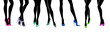 Vector illustration of Female legs with different shoes
