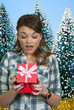 Photo: Beautiful Woman Holding Gift Beautiful Woman Holding Gift