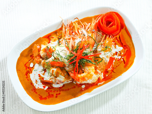 Photo: Concentrated curry with shrimp and spices herbs Concentrated curry with shrimp and spices herbs