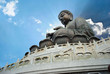 Giant Buddha sitting on lotusl Hong Kong