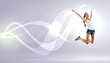 Modern style dancer posing