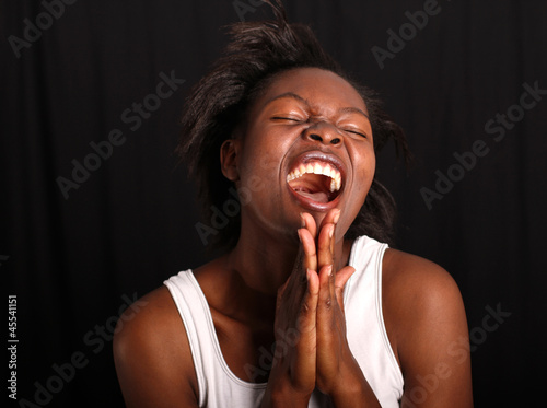 Photo: Glückliche Afrikanerin Glückliche Afrikanerin