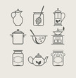 tableware set icon vector illustration