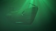 German submarine floating