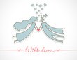 Vector: loving man and woman with heart vector illustration EPS10. loving man and woman with heart vector illustration EPS10.