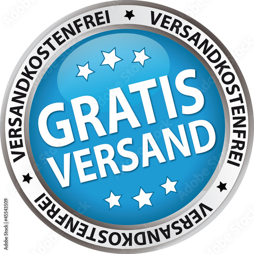 Vector: Versandkostenfrei / Gratisversand / blau, silber Versandkostenfrei / Gratisversand / blau, silber