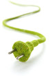 abstract image of green electric plug , save energy concept