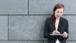 Businesswoman with tablet PC