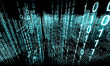 fondo abstracto de tecnologia 3d.Lenguaje binario