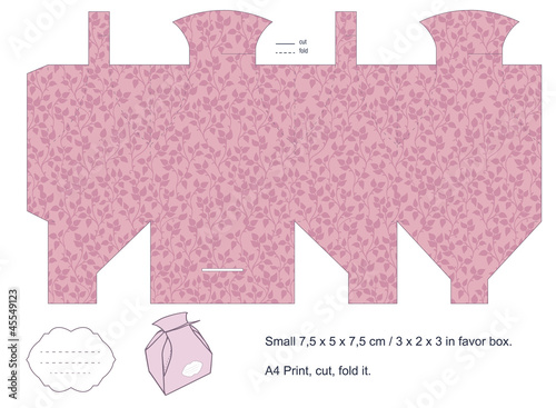 Vector: Gift box template Gift box template