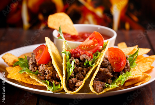 Photo: plate with taco plate with taco