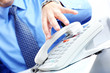 Businessman with telephone in the office