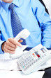 Businessman with telephone in the office