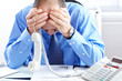 Businessman having stress in the office