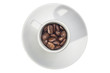 Coffee beans in cup