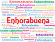 Nube de Palabras "ENHORABUENA" (bravo tarjeta carta saludos)