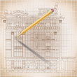 Architectural background. Part of architectural project