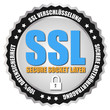 Button "SSL Security" Grau/Schwarz/Silber