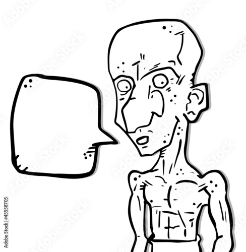 Vector: Cartoon man talking Cartoon man talking