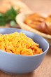 Bowl of sweet potato spread with sweet potato buns