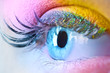 Foto: Young woman eye with makeup Young woman eye with makeup