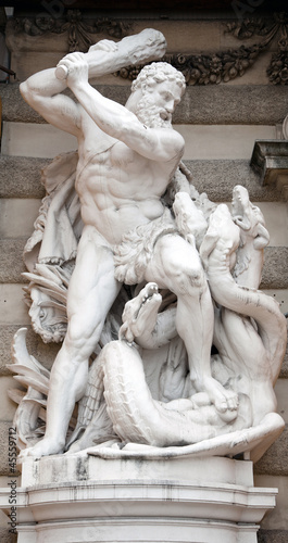 Photo: Hercules fighting the Hydra Hercules fighting the Hydra