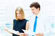 Two young business collegues.