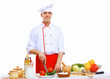 Young cook preparing food