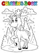 Coloring book reindeer theme 1