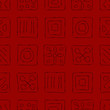 Scratched Symbols on Red