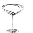 Illustration: stylized wine glass for fault stylized wine glass for fault
