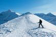 A man wandering through the mountains.