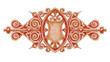 Vector: Ornated bronze vintage decor with heraldic shield. Ornated bronze vintage decor with heraldic shield.