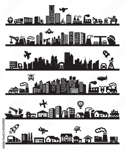Vector: big city icons big city icons