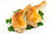 Roasted chicken leg quarters