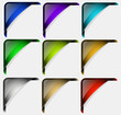 Colorful vector corners set