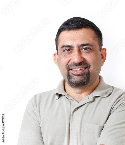 Photo: Handsome and happy middle aged mature indian adult business man Handsome and happy middle aged mature indian adult business man