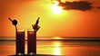 Cocktails at sunset