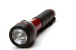A flashlight lying isolated on white background