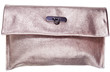 golden leather clutch bag