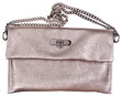 golden leather clutch bag with chain belt